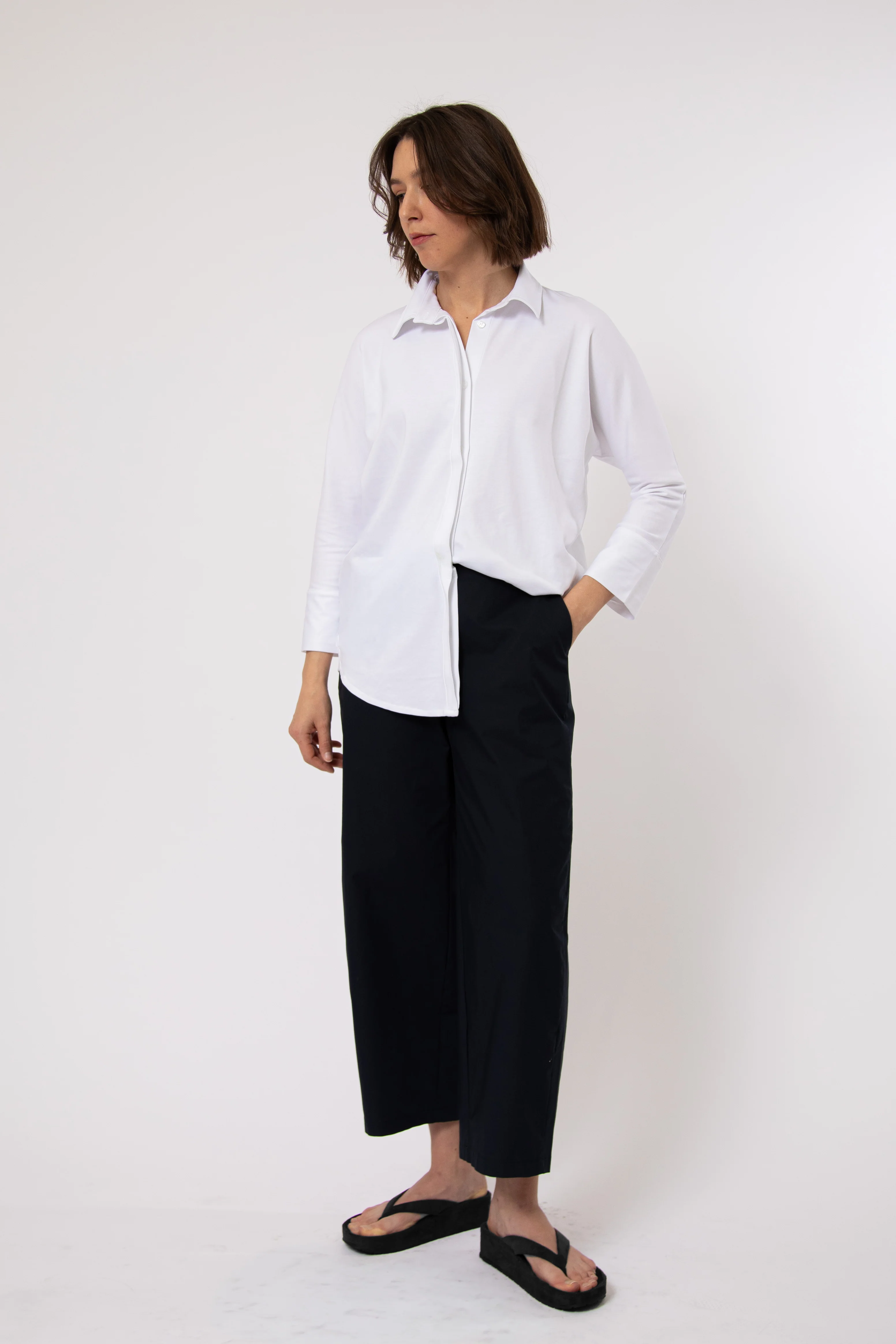 SAHANA DOLMAN SHIRT IN PIMA COTTON STRETCH - Image 4