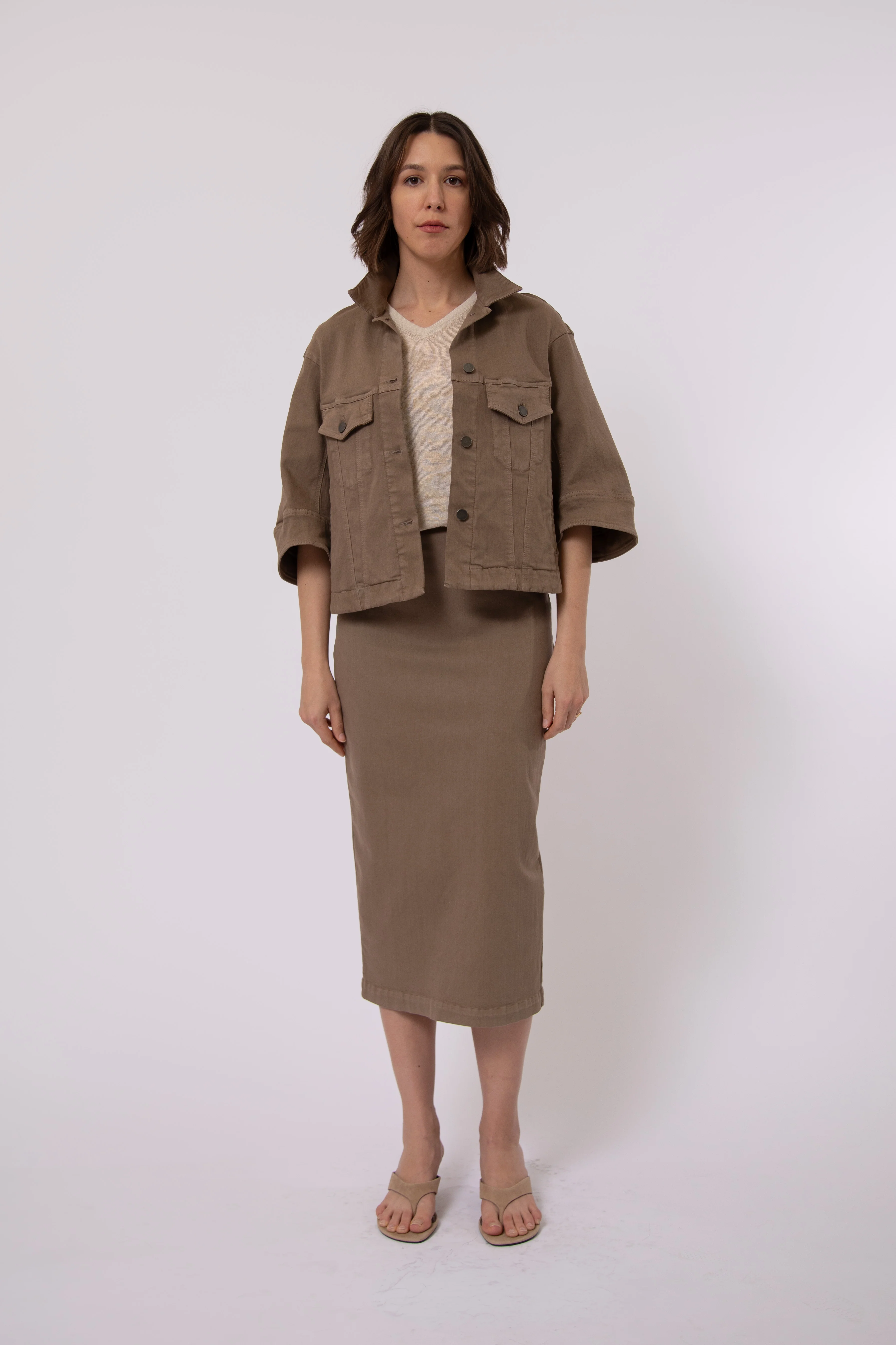 VENETO JACKET GARMENT-DYED ITALIAN STRETCH DENIM - Image 5