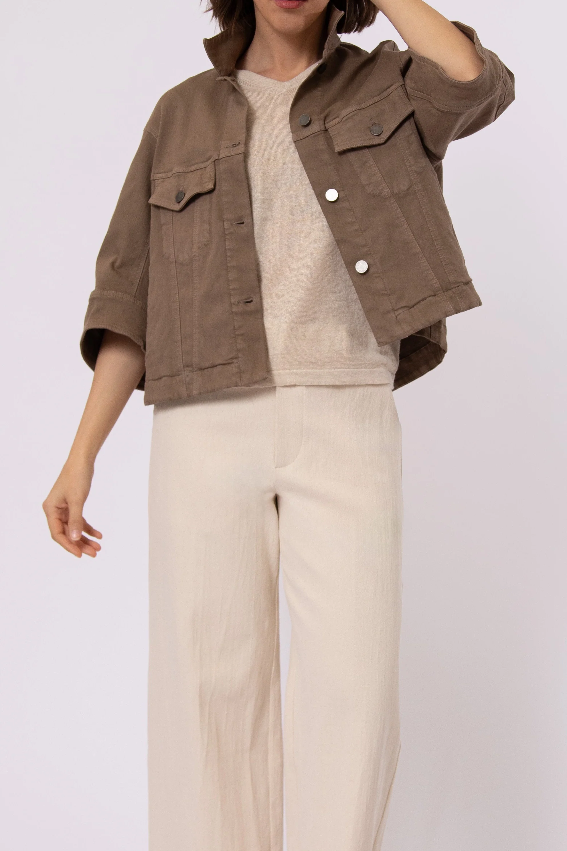 VERO V-NECK IN FINE GAUGE ITALIAN LINEN KNIT - Image 13