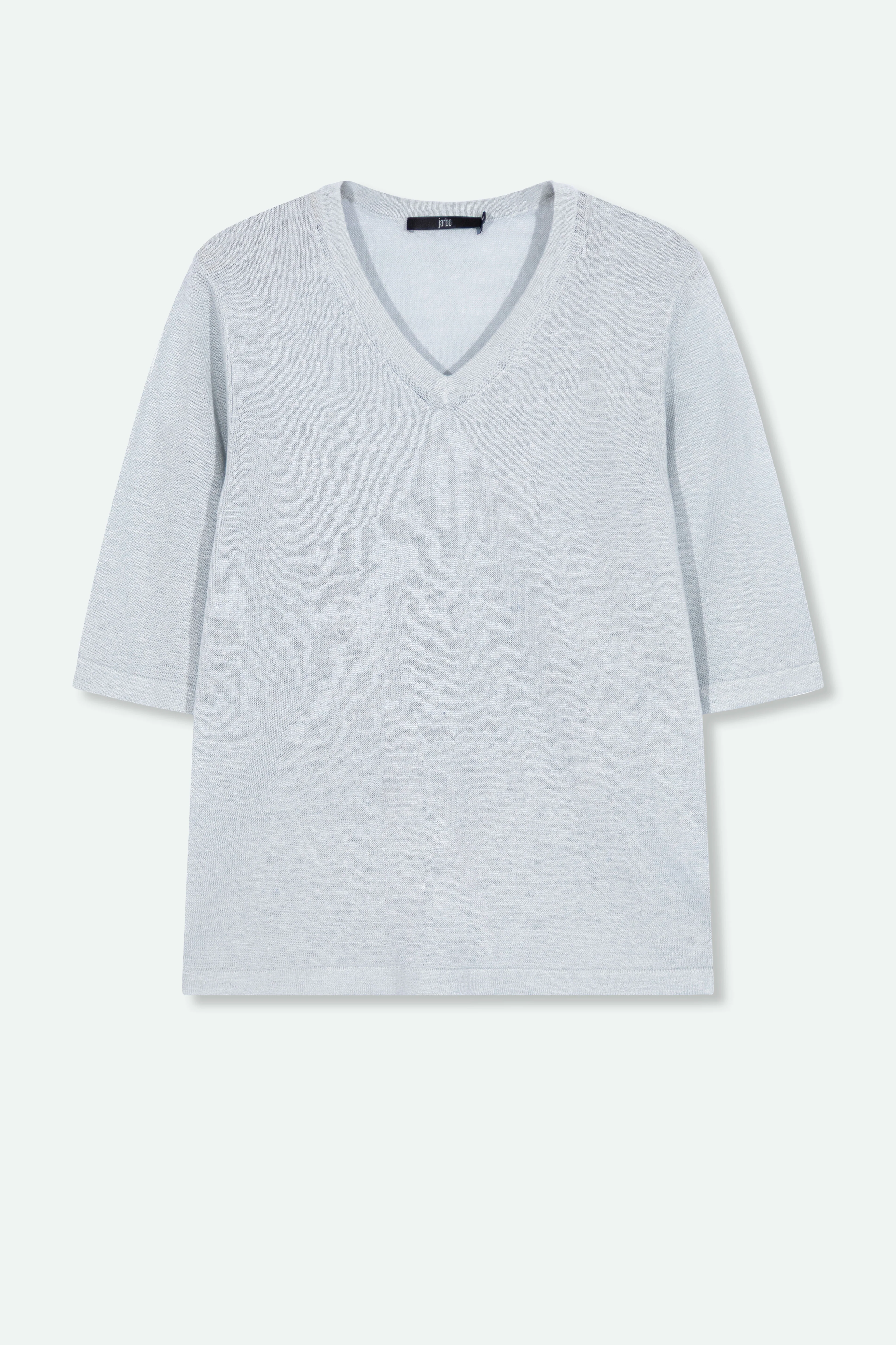 VERO V-NECK IN FINE GAUGE ITALIAN LINEN KNIT - Image 14