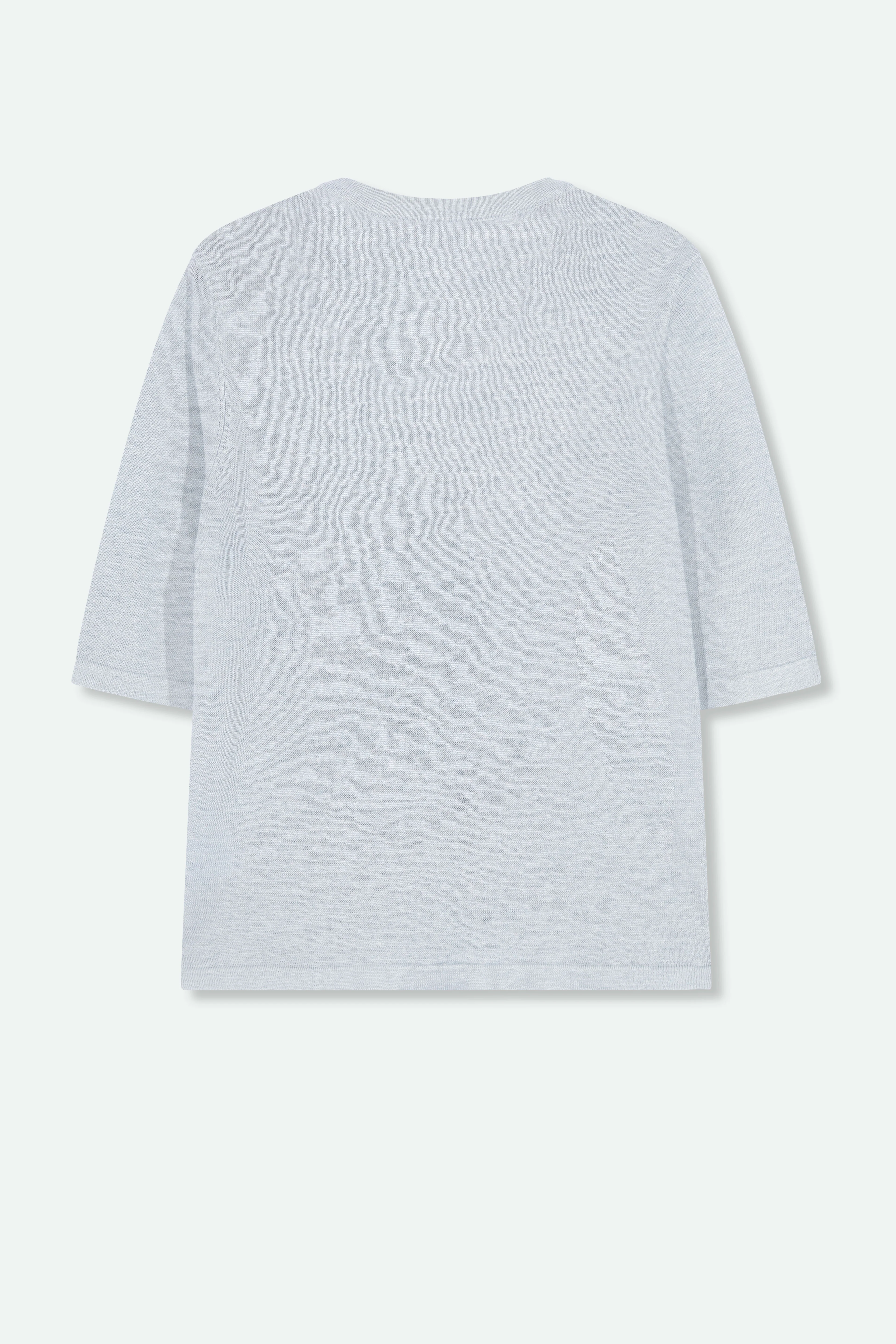 VERO V-NECK IN FINE GAUGE ITALIAN LINEN KNIT - Image 16