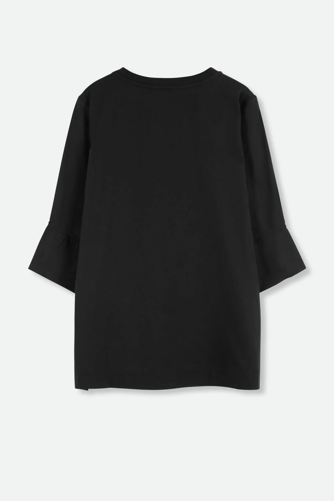 MANDA WIDE CUFF TOP IN ITALIAN JERSEY AND POPLIN COTTON - Image 4