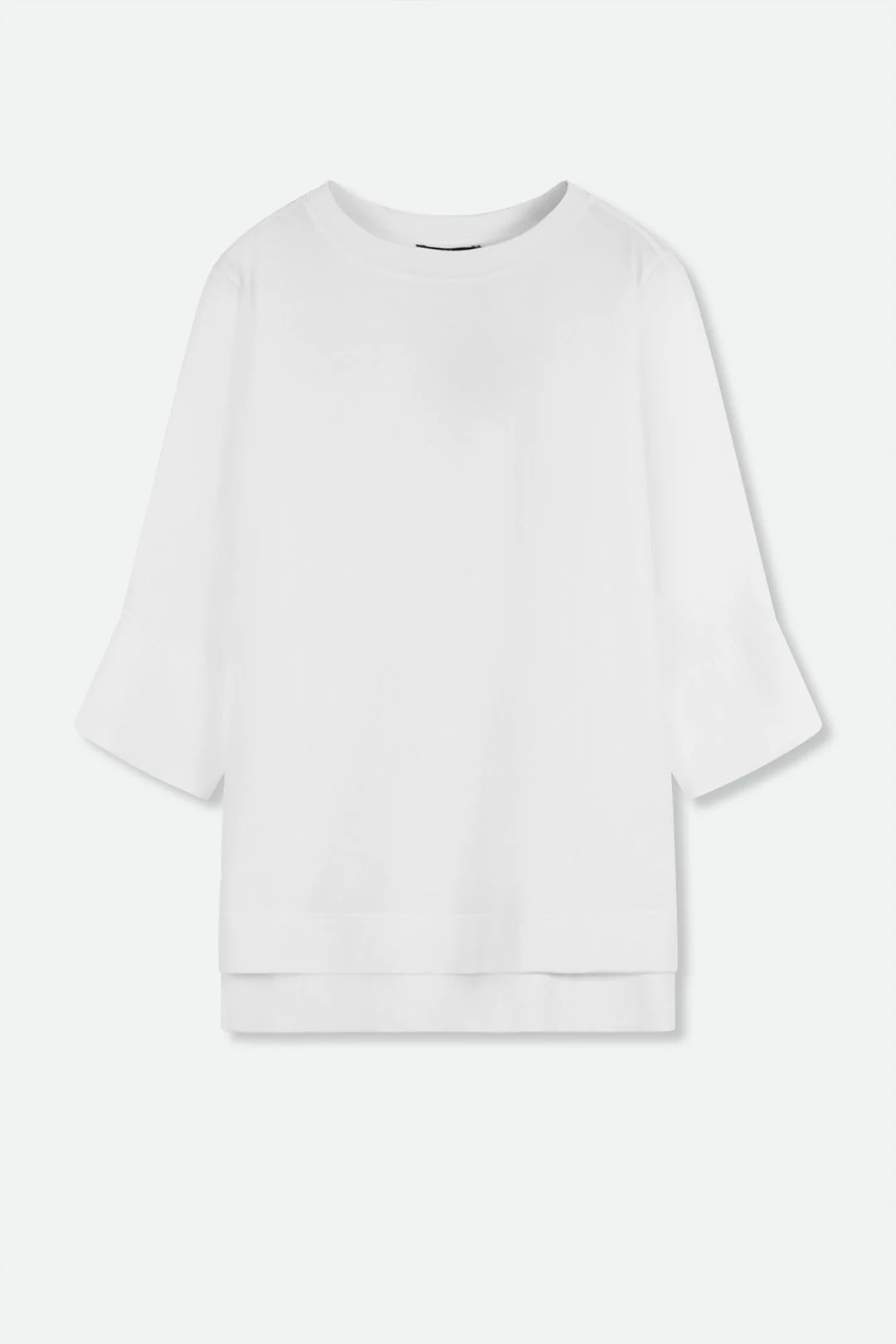 MANDA WIDE CUFF TOP IN ITALIAN JERSEY AND POPLIN COTTON - Image 5