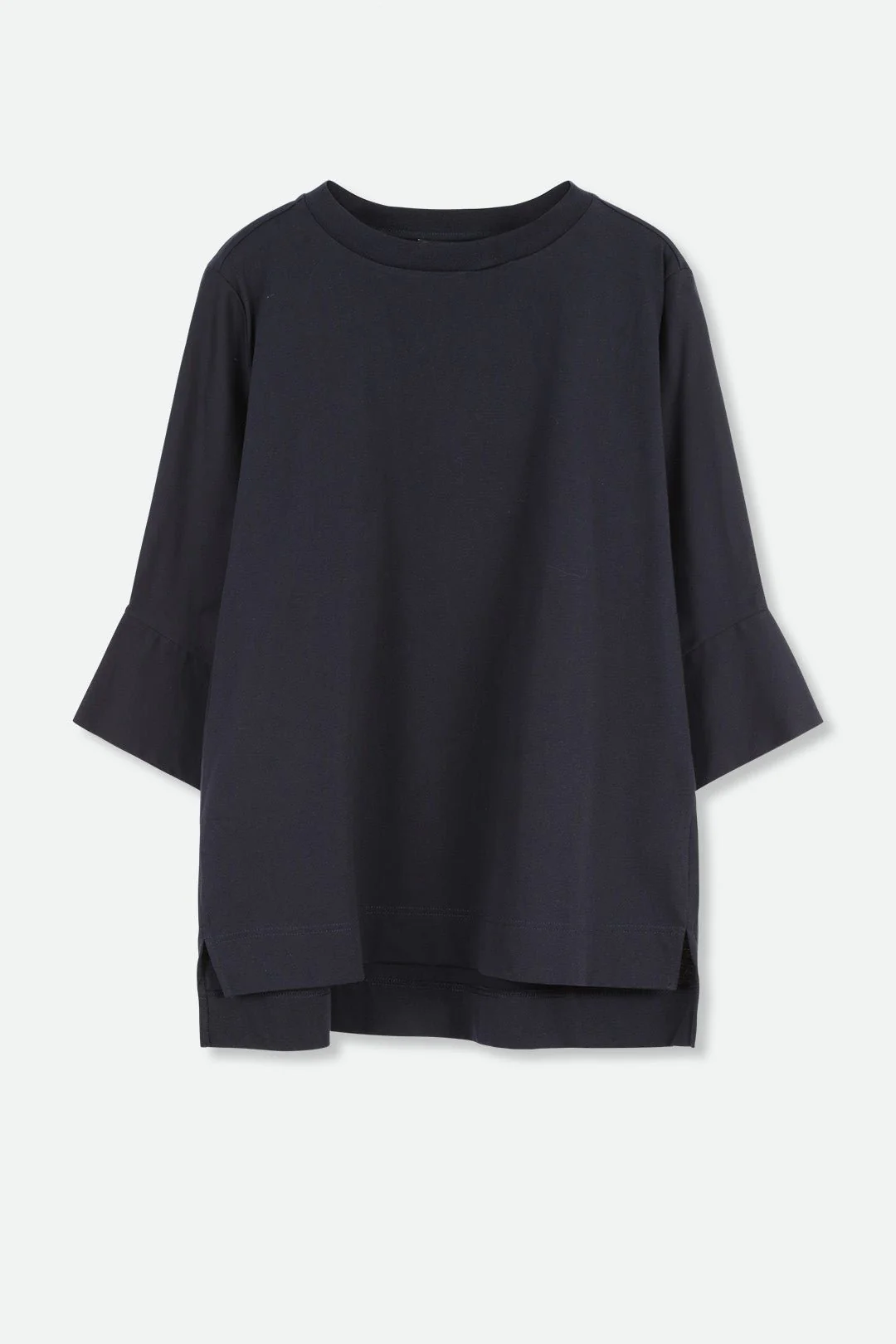 MANDA WIDE CUFF TOP IN ITALIAN JERSEY AND POPLIN COTTON - Image 9