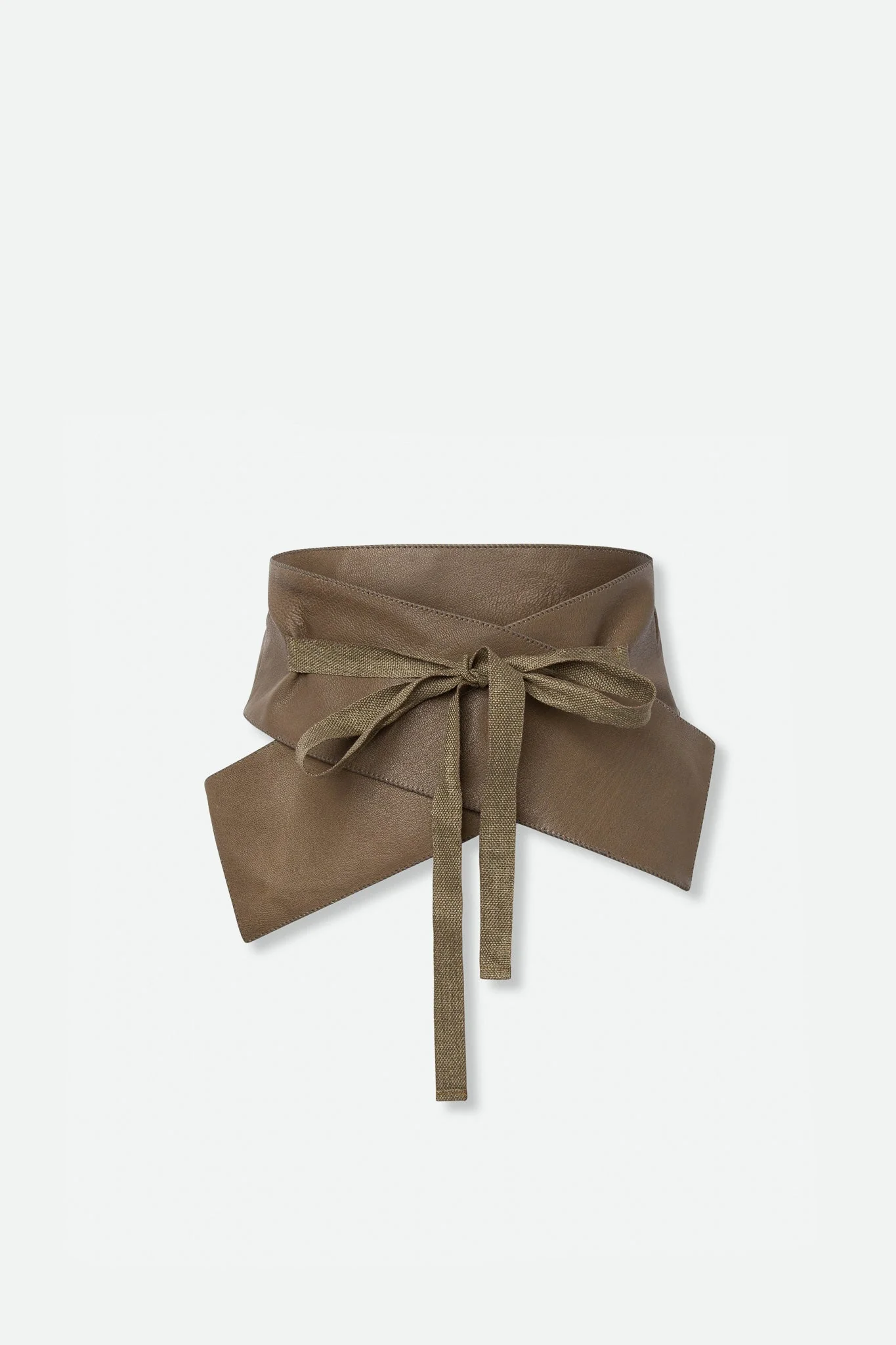 APIRO TIE FRONT KIMONO BELT IN LEATHER - Image 5
