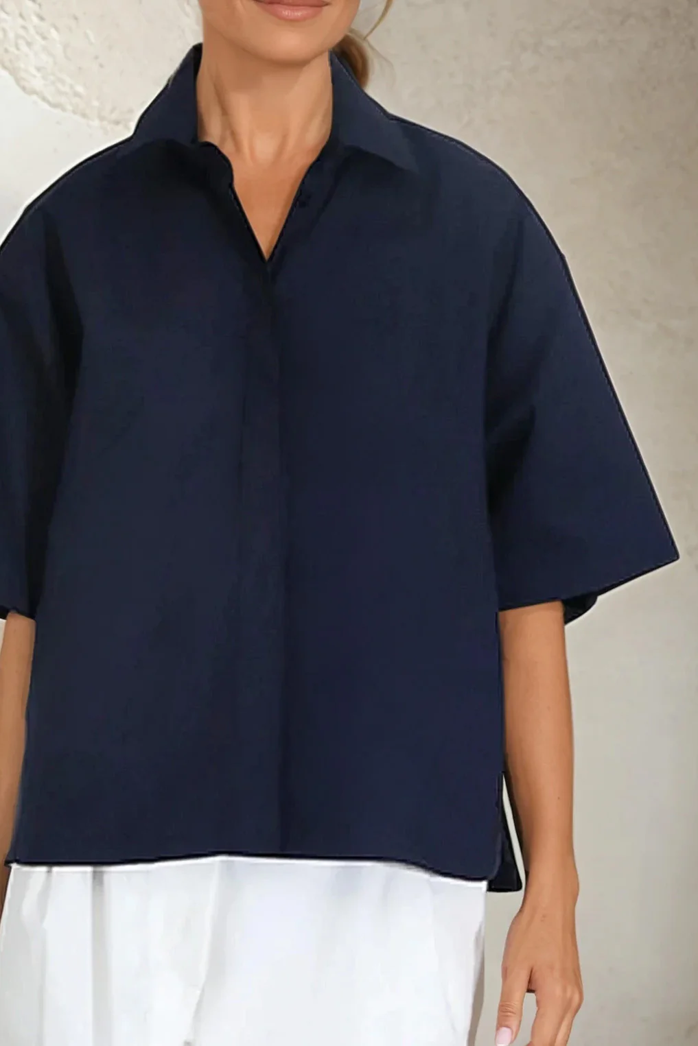 ZOEY CAMP SHIRT IN ITALIAN COTTON - Image 4